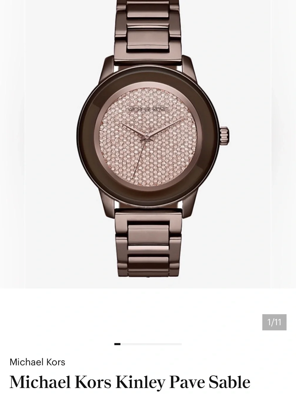 Michael Kors Rose Sable Pave Bracelet Watch